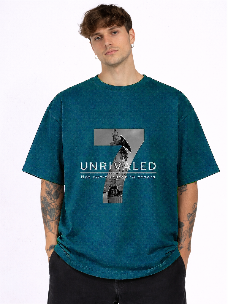 UNRIVALED TEEL GREEN T-SHIRT