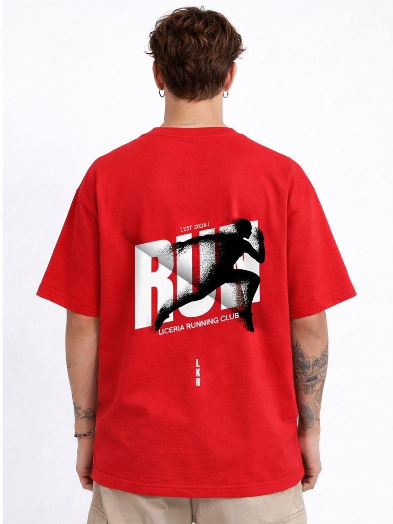 TERRY RUN RED T-SHIRT