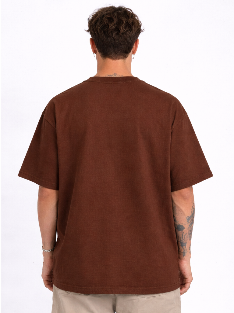 WHAT IF WHY NOT BROWN T-SHIRT