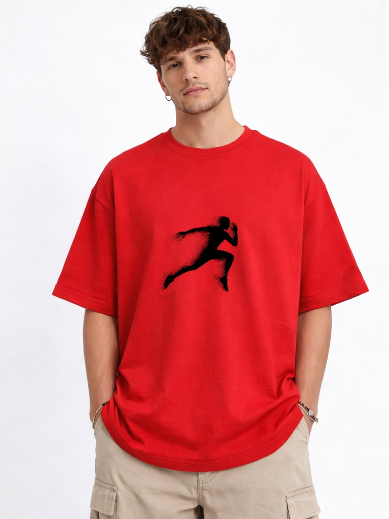 TERRY RUN RED T-SHIRT